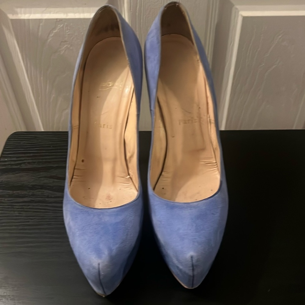 Authentic Christian Louboutin Daf Daffodil 160 Veau Velours Pumps